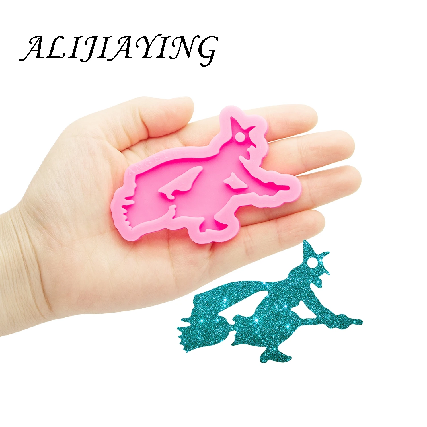 Shine Inside Resin Mold Magic witch Silicone Moulds DIY for Keychain Epoxy Resin Jewellery Making DY0643