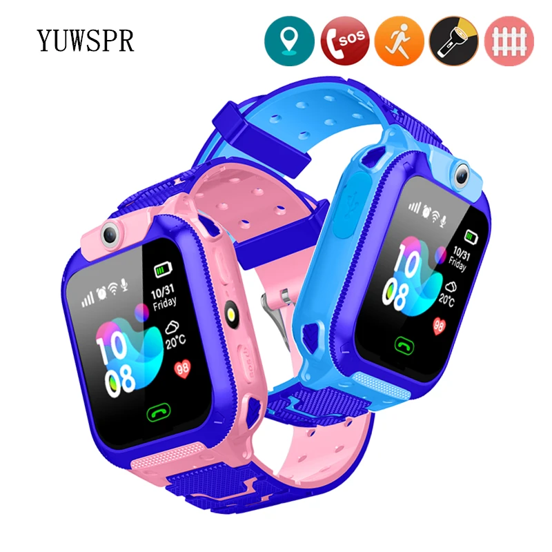 Children Smart Watches LBS Location Flashlight Listening Tracking Baby SIM 2G GSM Smart Phone Watch for 3~10 Boys Girls Q12