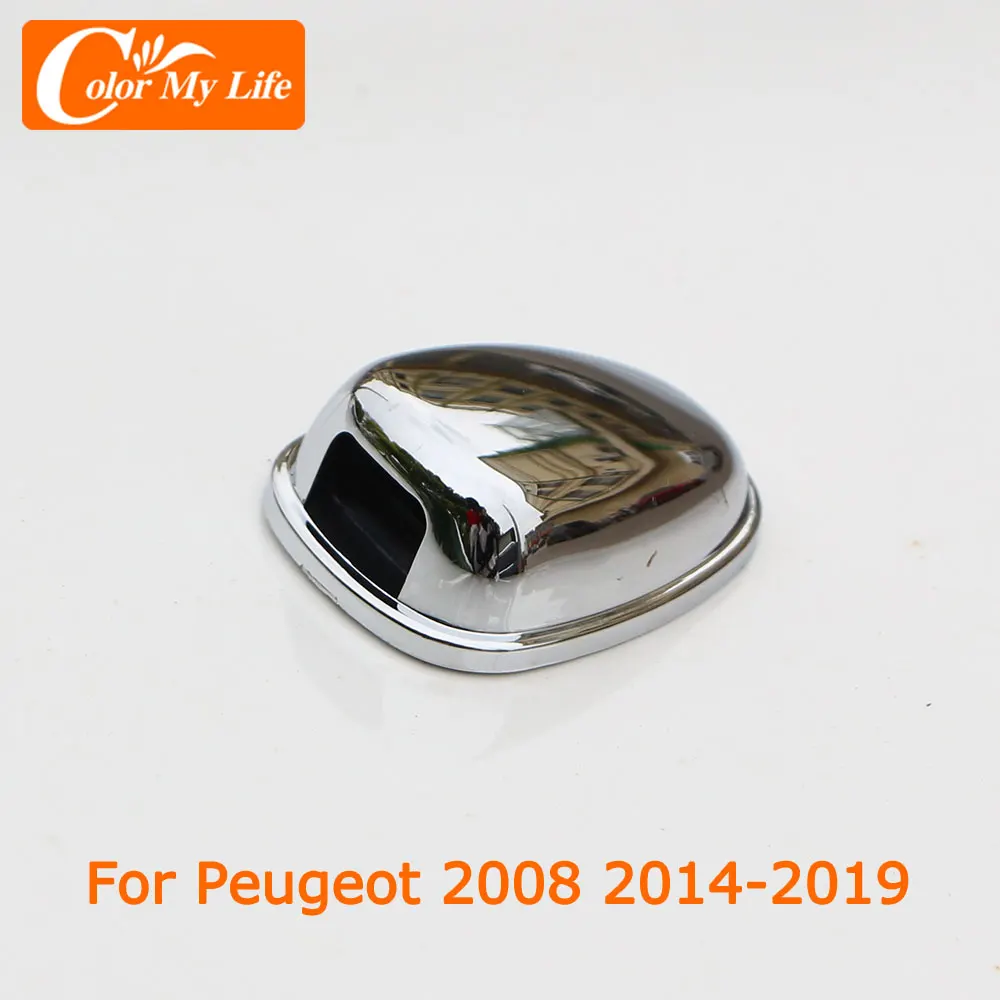 Color My Life ABS Chrome Wiper Nozzle Protection Cover For Peugeot 2008 2014 - 2019 Sticker Water Wiper Trim