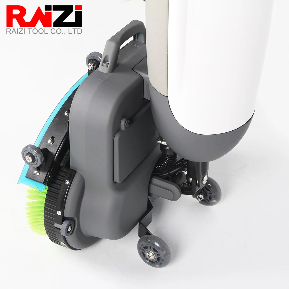 Raizi Mini Floor Scrubber with Battery Multifunctional Dual Brush Hotel Restaurant Industrial 110/220v Floor Cleaning Machine