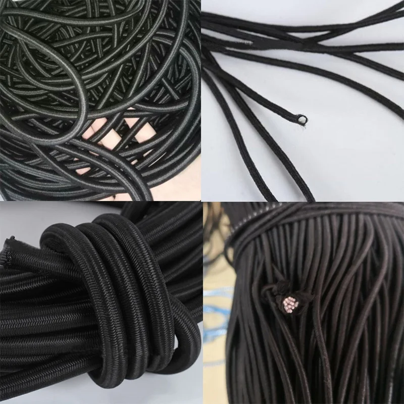 10 Meters 3mm Strong Elastic Shock Cord Bungee Rope Stretch String for Outdoor Tent Kayak Boat Marine Boat Surfboard Roof Rack