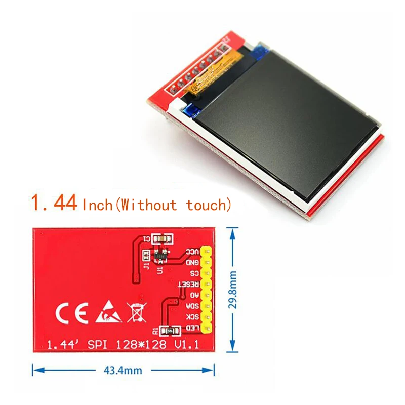 1.44/1.8/2.0/2.2/2.8 Polegada tft tela colorida módulo de exibição lcd unidade st7735 ili9225 ili9341 interface spi 128*128 240*320