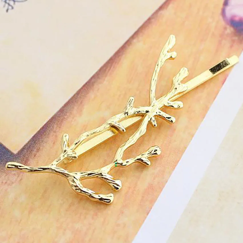 Grampo de cabelo feminino grampos de cabelo criativo árvore ramo em forma de grampos de cabelo barrette headwear ornamento acessórios para cabelo