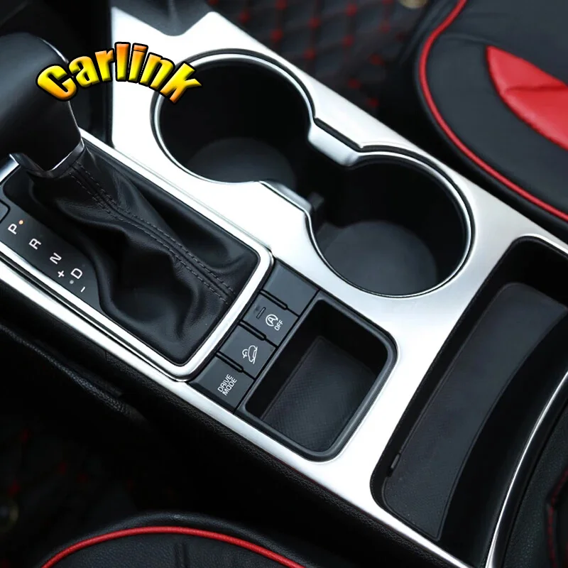 For KIA Sportage 4 QL KX5 Stainless steel Car Front water cup holder frame strip Cover Trims auto accessories car styling 1pcs