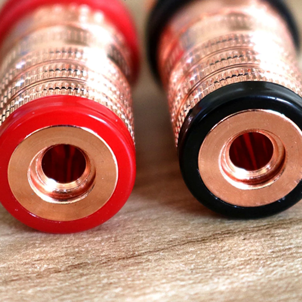 Colleimage Hifi 4pcs CMC-838-S-CU-R Pure Copper Conductor Binding Post Speaker Terminal