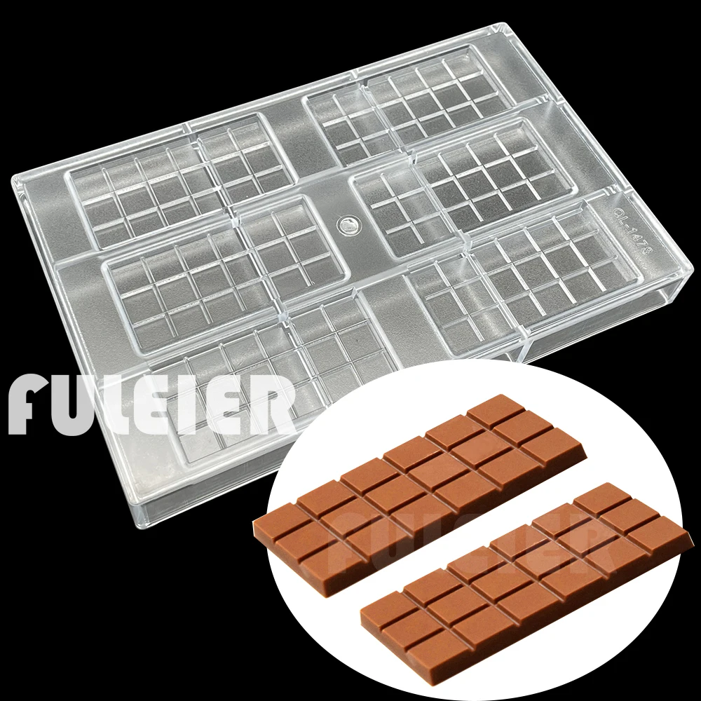 32g Candy Bar Mould Polycarbonate Chocolate Bar Mold Diy Baking Pastry Confectionery Tools Sweet  Bakeware