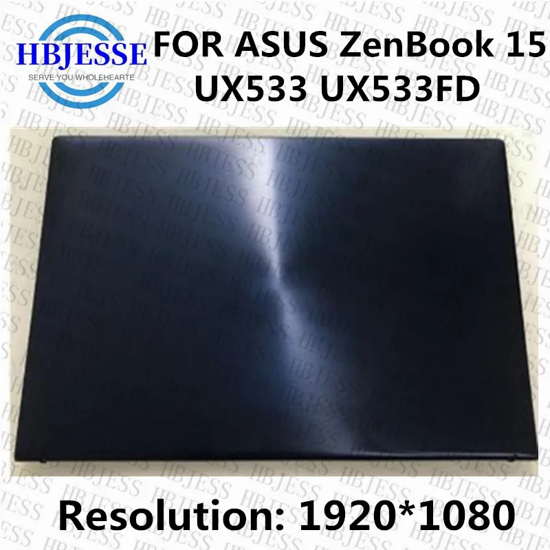 15.6'' original display with cover for FOR ASUS ZenBook 15 UX533 UX533FD LCD screen assembly FHD 1920X1080 no fit UX533FTC