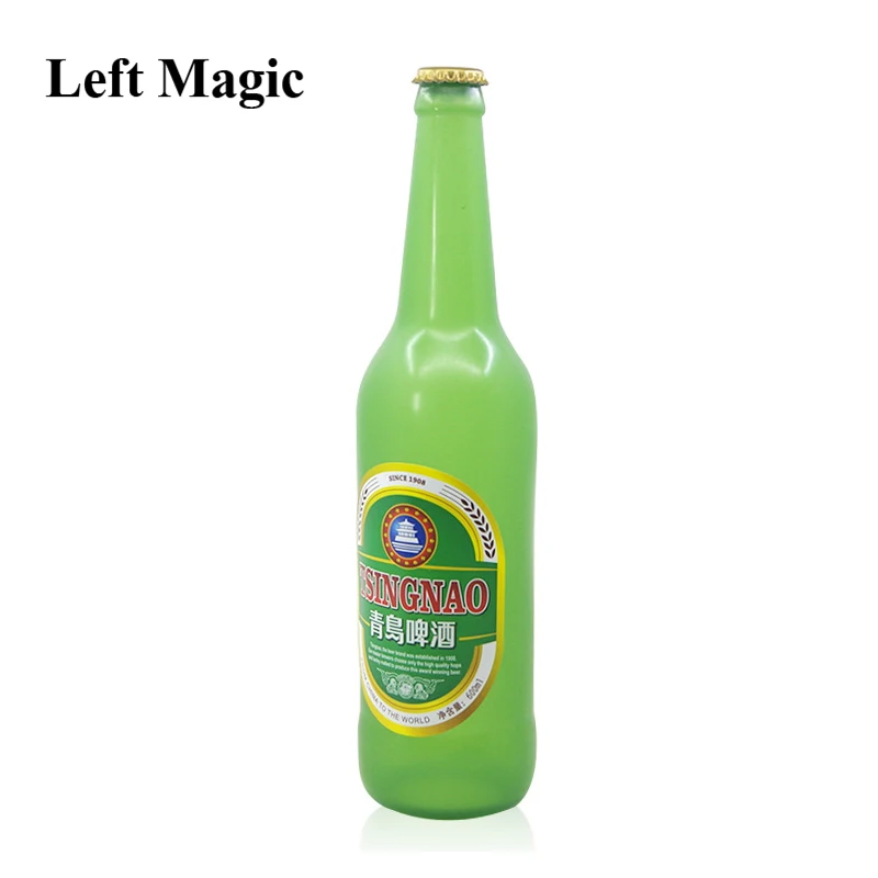 Vanishing Beer Bottle Magic Tricks Green Wine Bottle Stage Magic Props Mentalism Illusion Magician Accessary Gimmick Comedy