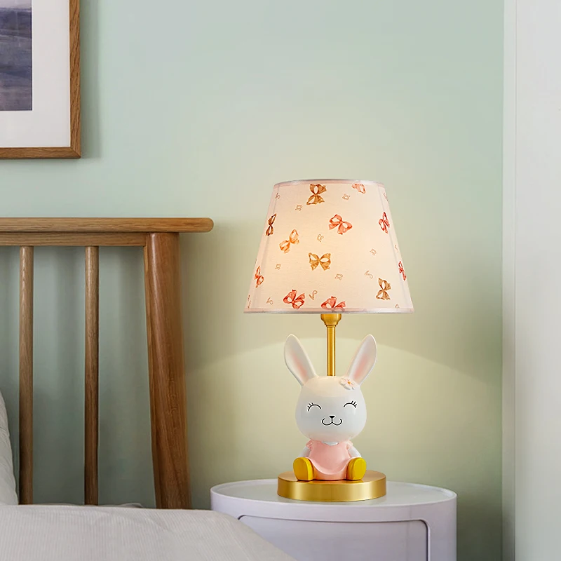 Home office Led Desk Light Cartoon Rabbit post light dressing room E14 table lamp Modern Bedroom Eye Protection led desk light