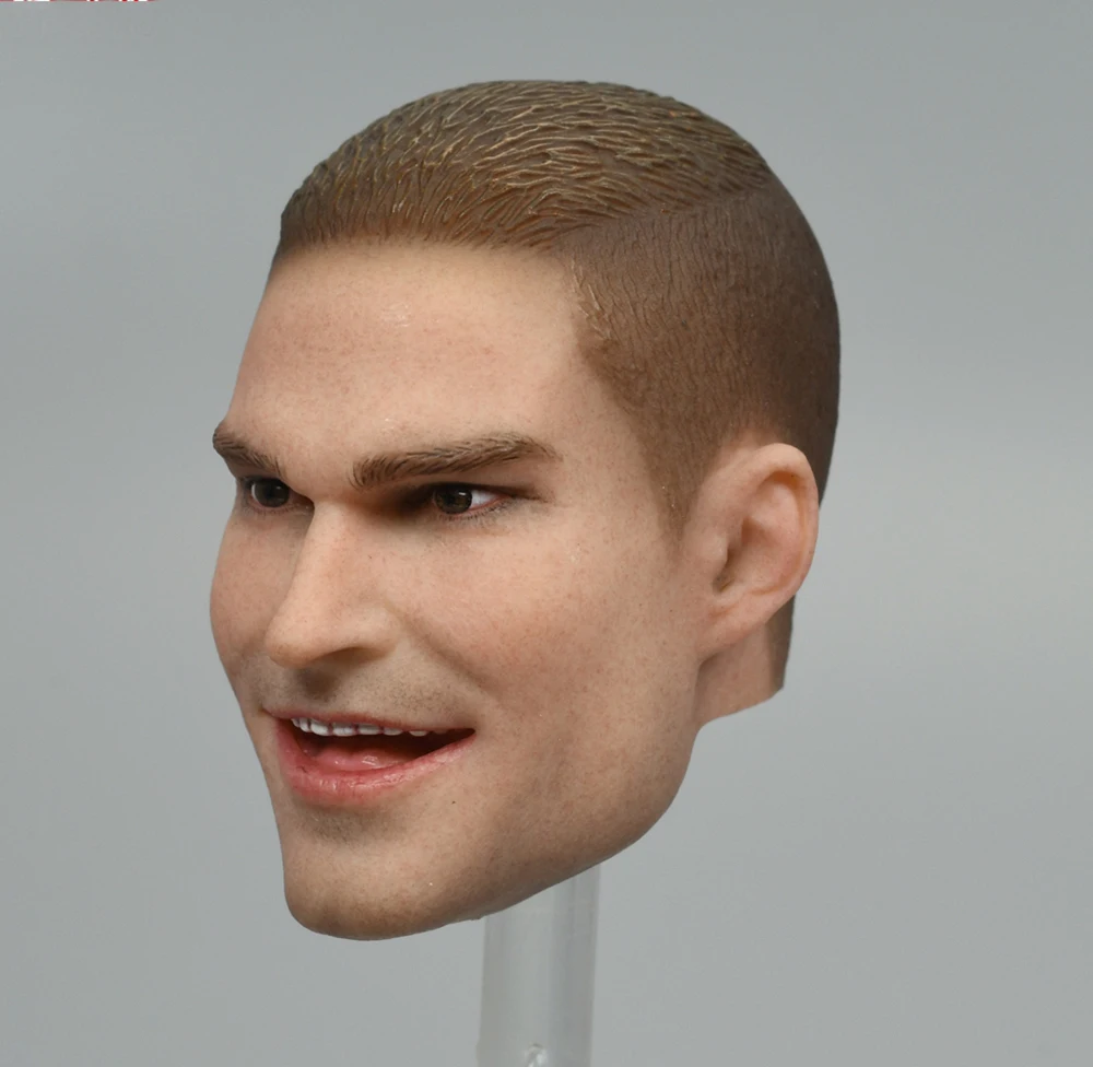 In Stock 1/6th DAM78079 Marine Corps Scott General Smile Face Head Sculpture Model For Usual 12inch Body Doll Accessories