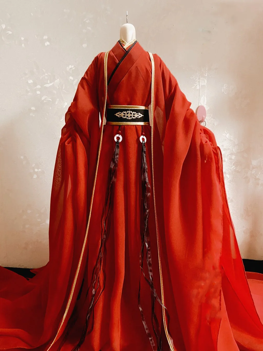 

1/4 1/3 Scale BJD Clothes Accessories Ancient Costume Chinese Red Hanfu Samurai Dress For BJD/SD MSD SSDF 80cm Strong Uncle A807