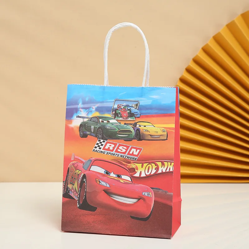 Wholesale Disney Cars McQueen Party Gift Bags With Handles For Christmas/Baby Shower/Birthday Party Favors Gift Packaging Box