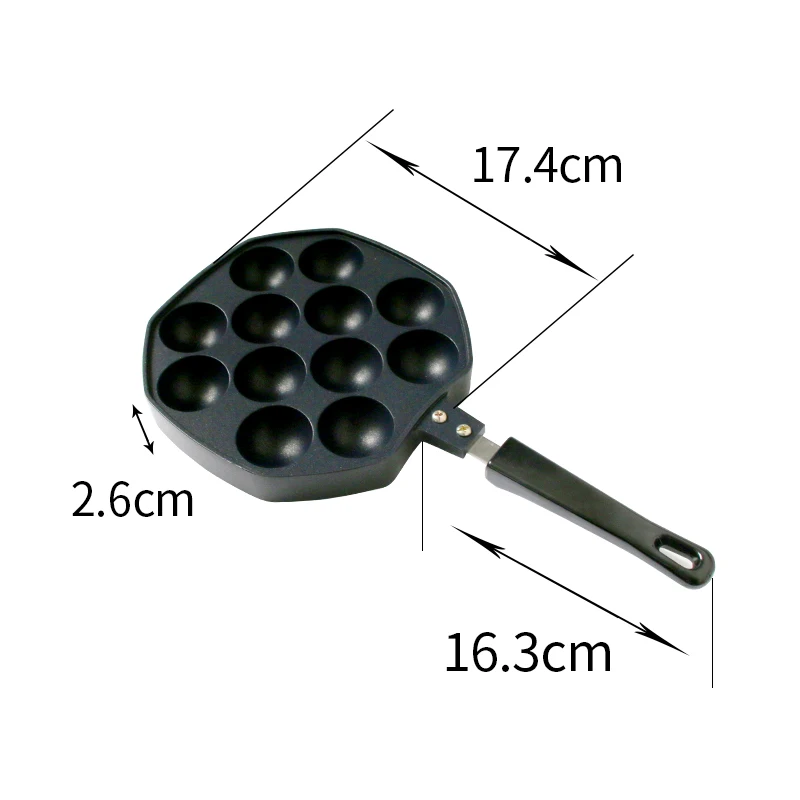 12 Cavities Aluminum Alloy Takoyaki Pan Takoyaki Maker Octopus Small Balls Baking Pan Home Cooking Tools