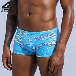 Mens Swim Trunks Summer Holiday Beach Square Leg Swimsuit Patchwork Bathsuit Swim Shorts Swimwear Bathing Suits By AIMPACT