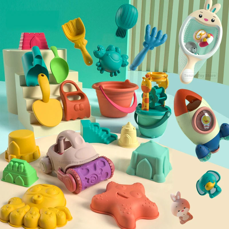 Jouets de plage d'été pour enfants, modèle Animal, jouets de plage pour bord de mer, outil de sable avec pelle, jeu d'eau, jouets de bain de natation