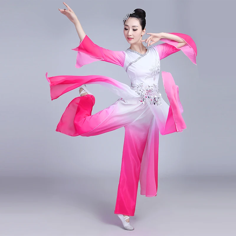 New classical dance costumes female Chinese style modern dance costume elegant umbrella dance water sleeve dance adult female