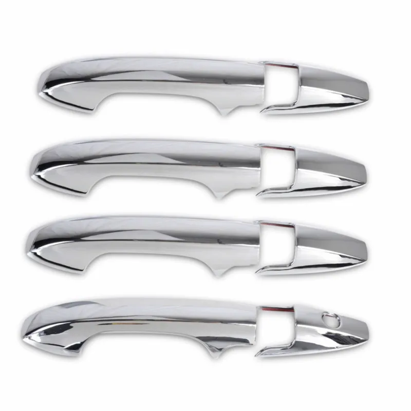 For Honda Civic 2006 2007 2008 2009 2010 2011 Carbon Fiber Chrome Car Door Handle Cover Decor Trim Styling Accessories