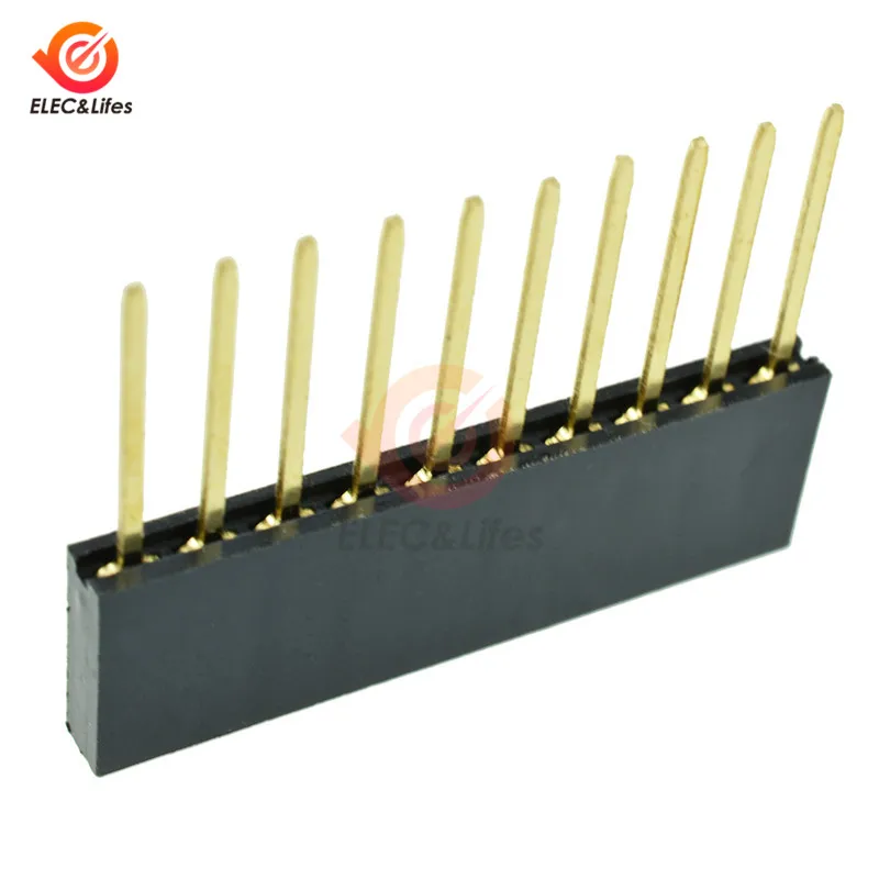 50Pcs/lot 2.5mm 6Pin 8Pin 10Pin Single Row Female Long Pins 11mm Breakaway PCB Board Pin Header Socket Connector For Arduino