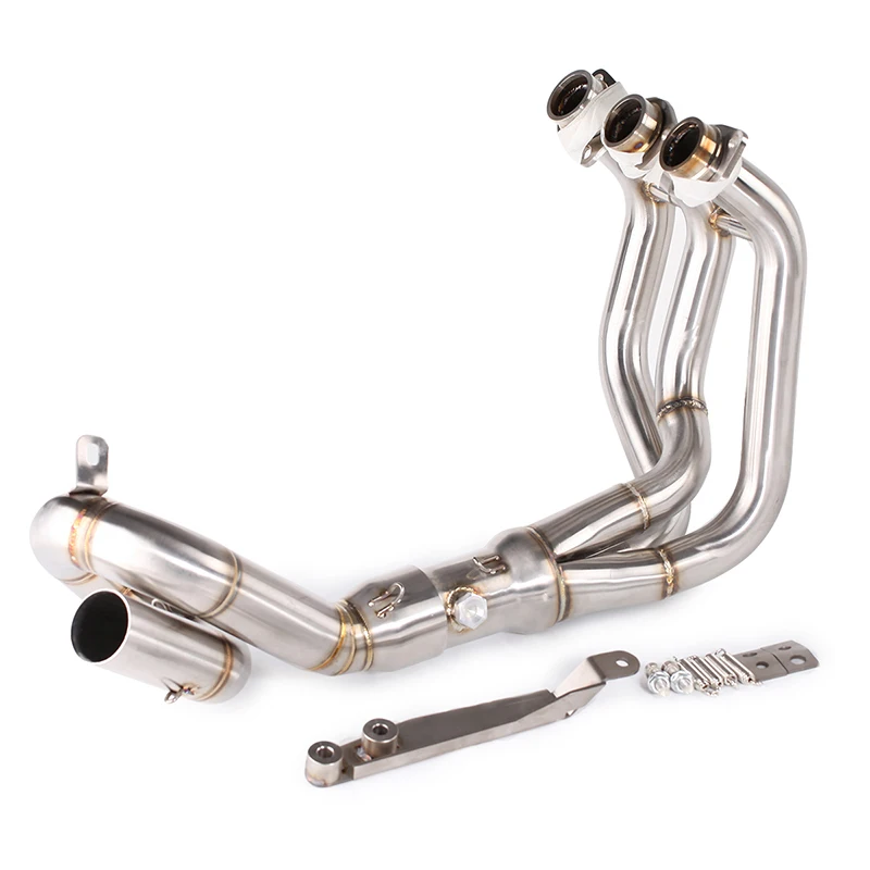 Escape  Motorcycle Head  Connect Tube Front Link Pipe Stainless Steel Exhaust System For Yamaha MT09 Until 2019