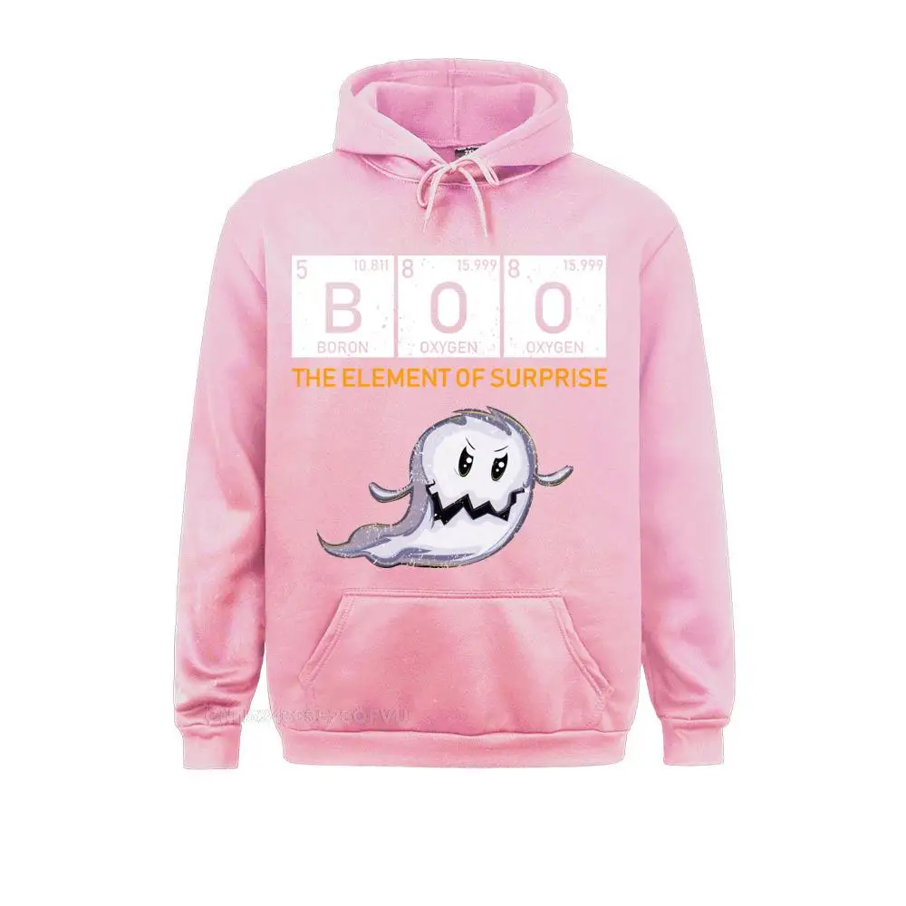 Stampa Sweasweater uomo divertente Halloween l'elemento della sorpresa Boo uomo Pullover felpa con cappuccio chimica tavola periodica scienza Geek