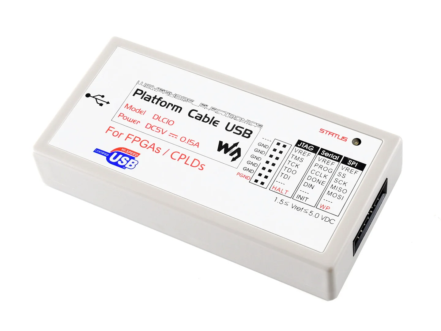 Waveshare USB Kompatibel Kabel Für In-Circuit Konfiguration Und Programmierung Von Alle Xilinx Geräte