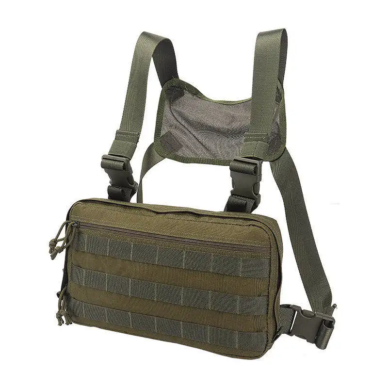 

Tactical Chest Rig Hunting Vest Bags MOLLE Adjustable Multifunctional Tactical Chest Rig Shoulder Waist Packs Bag Military Gear