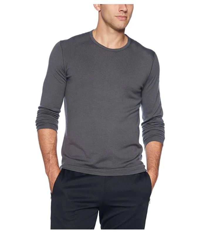 Camiseta de lana merina para hombre, camisa con capa Base térmica 100%, de peso medio, transpirable, antiolor, talla europea, 240g