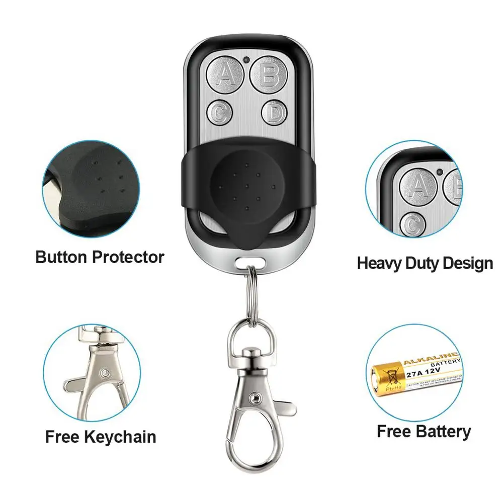 ROGER H80 E80 TX22 TX54R TX52R Garage Door Opener Gate Remote Control Sliding Cover Dustproof Duplicator 433.92 433mhz 4 Channel