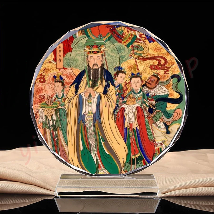 

Jade Emperor, portrait of queen mother, emperor of heaven, Xuantian dome high God, crystal decoration, handicrafts products