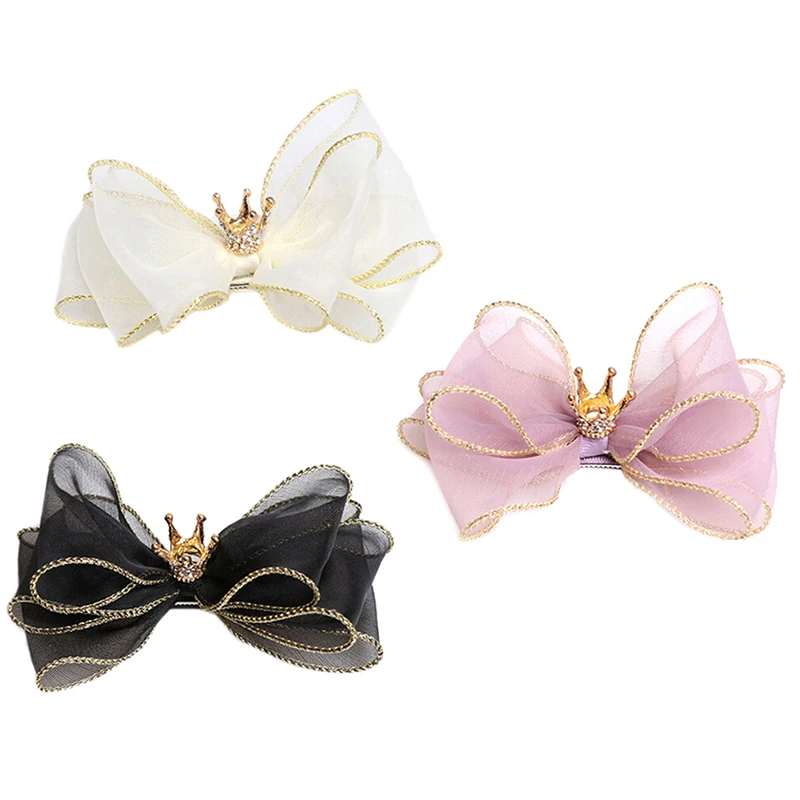 Dog Cat Pet Hair Clip Hairoins Cute Lace Princess Crown Wedding Birthday Party Photography Decoration Pet Supplies Gift