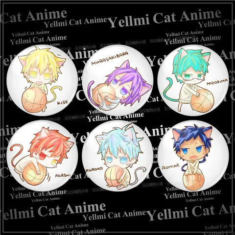 1pc Kuroko No Basket Kuroko's Basketbal Atsushi Seijuro Brooch Pin Badges Icons