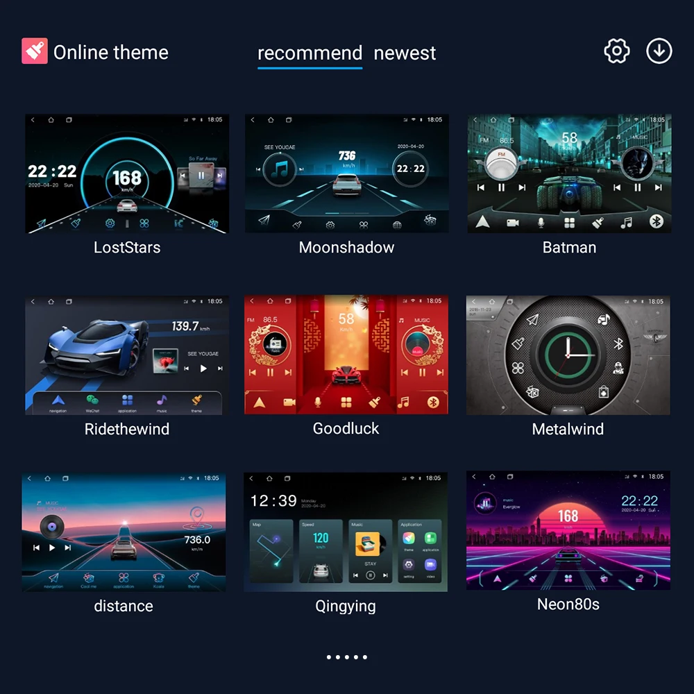 Online Theme Extra Fee For Car Android Radio Player Build in Theme App Valid Support More UI Interface To Change