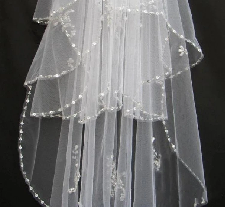 Vintage Ladies Short Bridal Veil Beaded Head Cheap Wedding Accessories