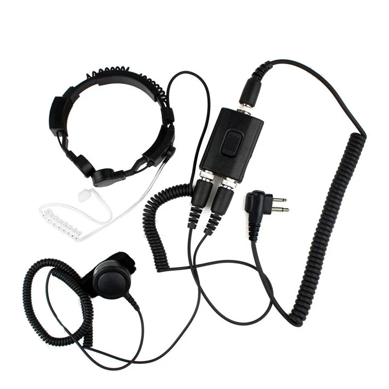 

FBI Heavy Duty Tactical Military Throat Mic Headset For Motorola 2 PIN GP88 GP300 P040 PRO1150 CLS1110 EP450