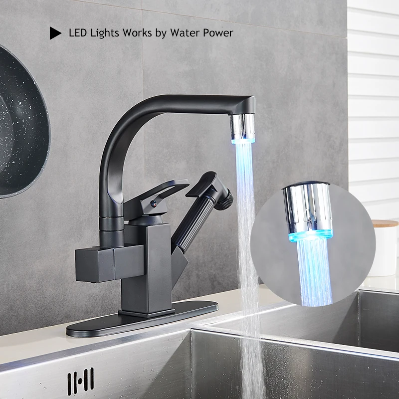 Water Filter Kitchen Faucet Cold And Hot Water Tap Faucet Deck Mounted Kitchen Sink Mixer Faucet Handheld Sprayer Mixer Crane