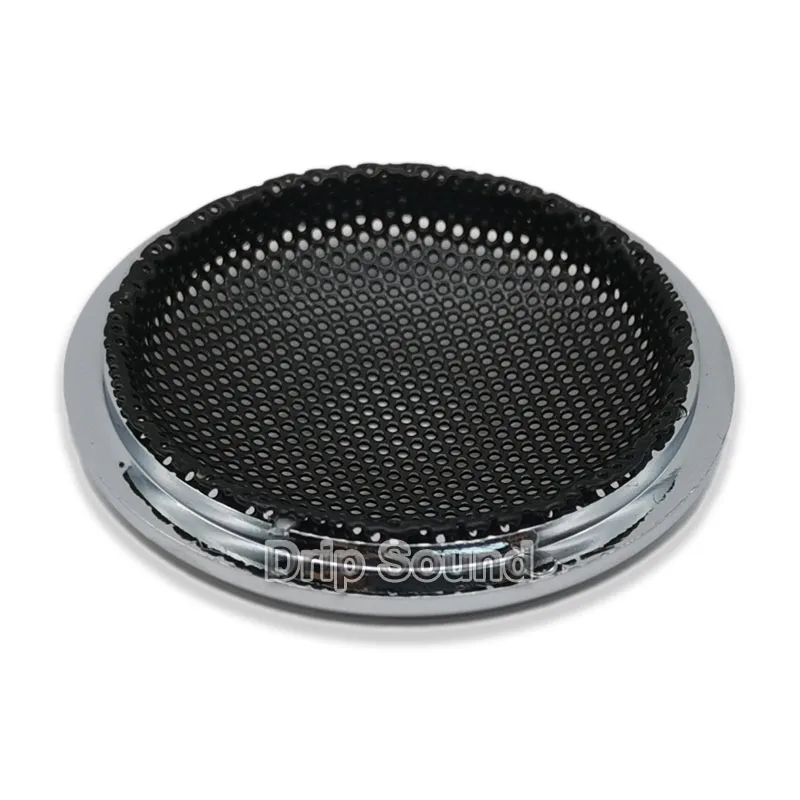 สำหรับ 1 "นิ้วทวีตเตอร์ลำโพงย่างรถเสียงตกแต่งวงกลมโลหะตาข่ายGrilleป้องกัน # Silvery