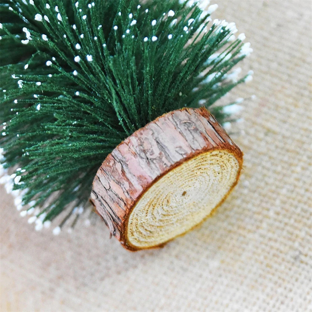 10–30 cm Weihnachtsdekoration, Weihnachtsbaum, Kiefernbaum mit Holzsockel für Heimdekoration, Weihnachtsfeier, Neujahr, Neujahr, 2026 Ornament – Detail 3