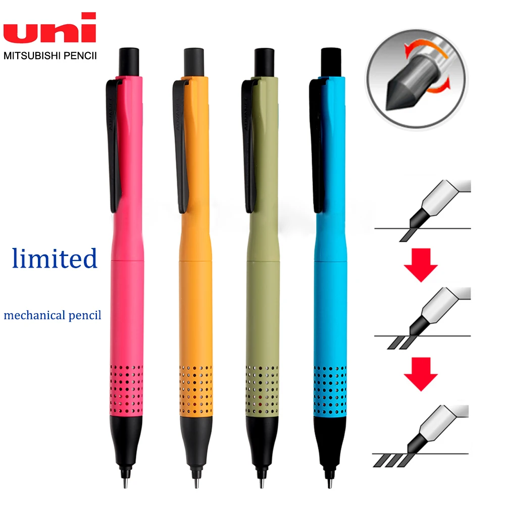 Japan Uni Limited Color Mechanical Pencil M5-1030 Metal Low Center Of Gravity Kurutoga Double Turn Writing Constant Lead 0.5mm