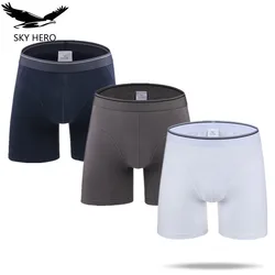 3Pcs/lot Long Boxer Sexy Men Cotton Underwear Male Calzoncillo Hombre Mens Boxers Marca Boxeur Man Boxershort Slip Homme Soft