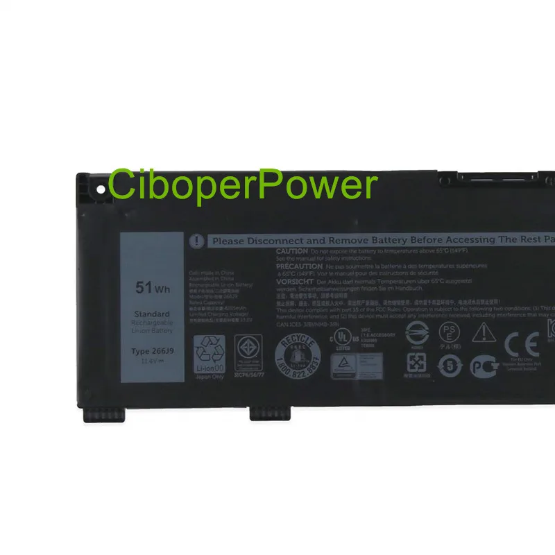 Original quality 266J9 Battery for G3 15 3590 15PR-1748BR 15PR-1762BL 15PR-1765