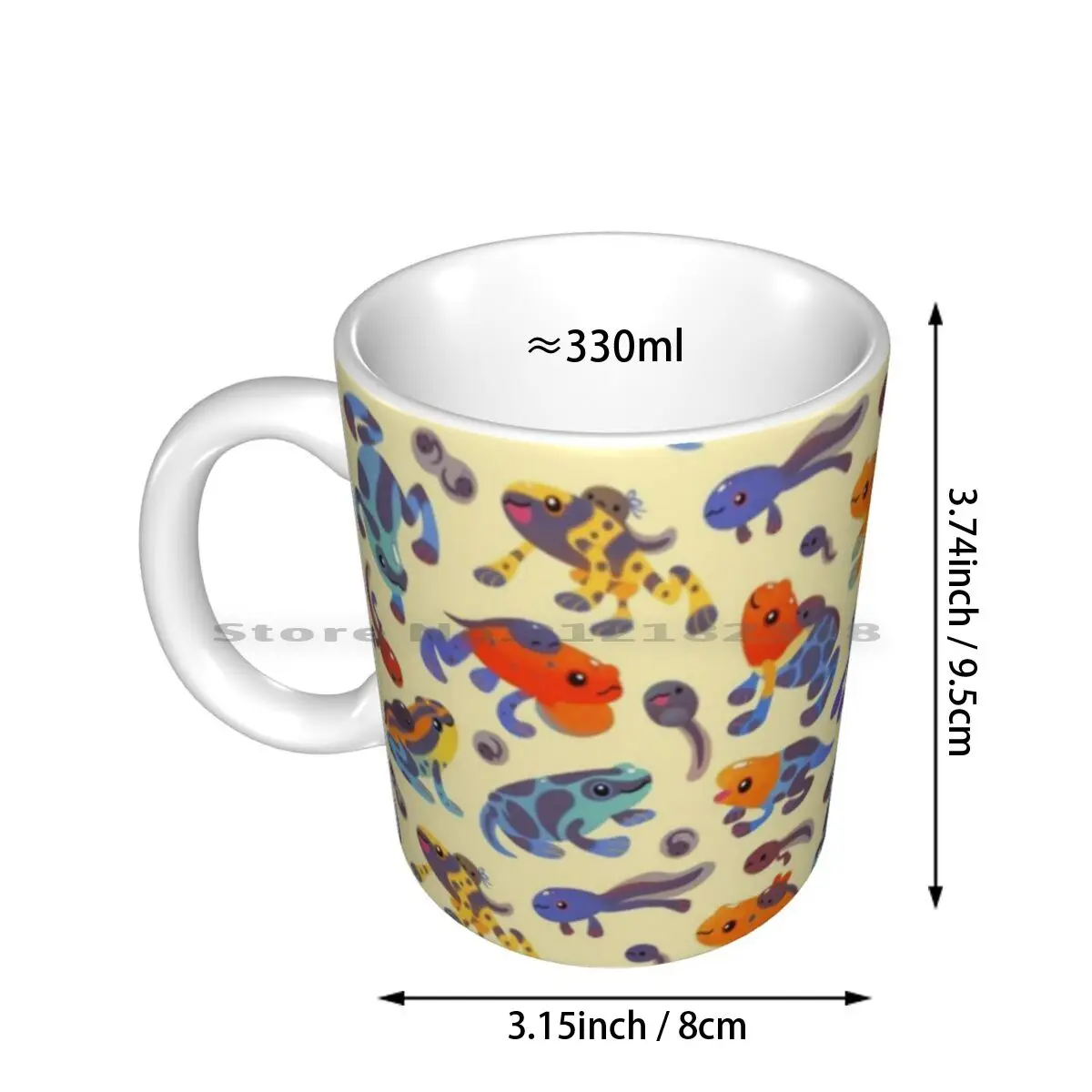 Poison Dart Frogs-Yellow Ceramic Mugs Coffee Cups Milk Tea Mug Poison Dart Frog Frogs Frog Poison Frog Poison Arrow Frog Cute