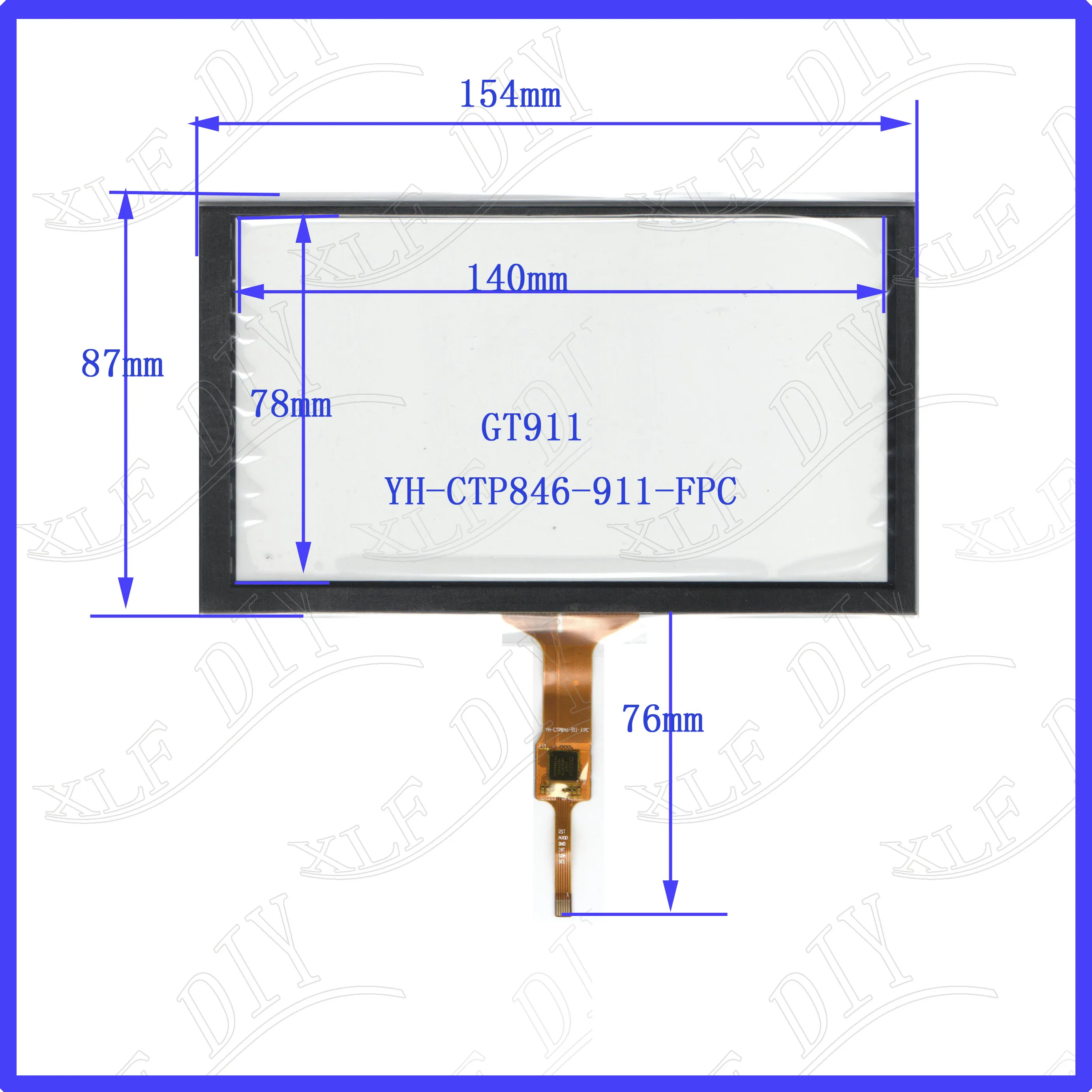 ZhiYuSun 10PCS/Lot  154*87   6.2inch Capacitive screen For GPS CAR 155*88 Touchsensor glass