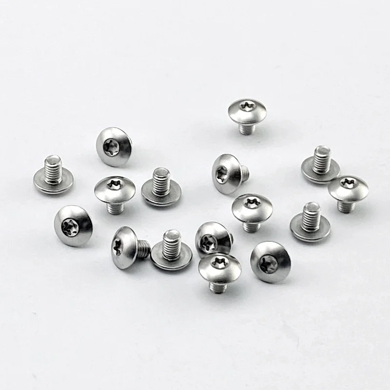 10pcs Stainless Steel Folding Knife Handle Blade Torx Screws M3 Thread  Half Round Head DIY Shank Spindle Patch Screw Nail Rivet