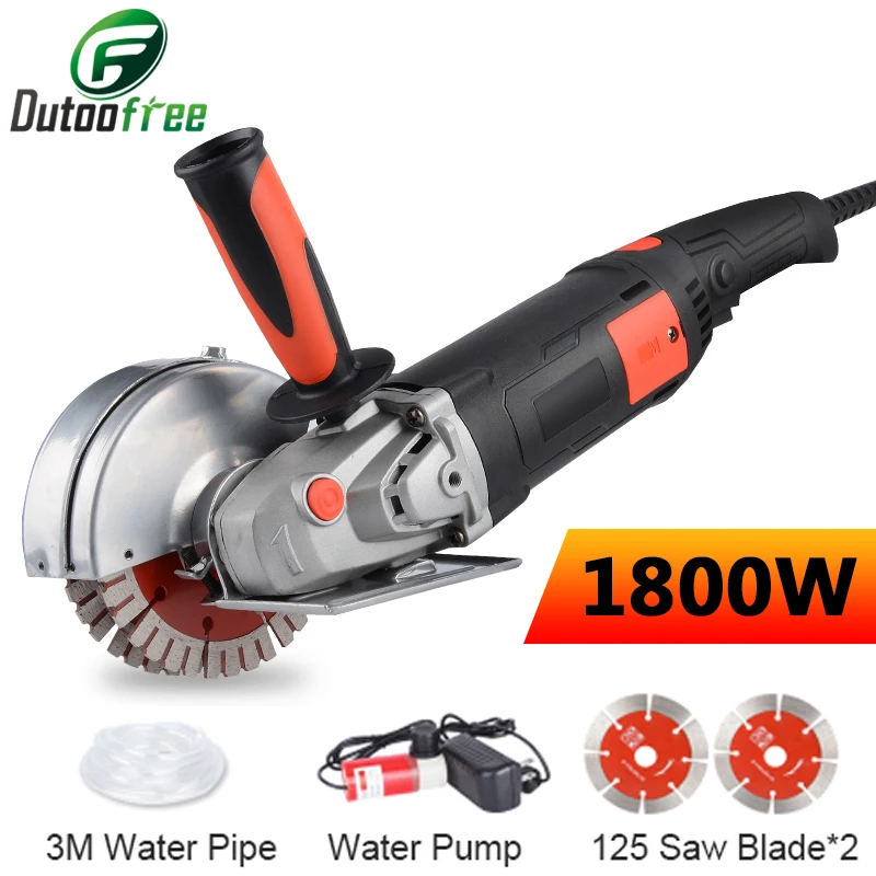 220V Electric Wall Chaser Groove Cutting Machine Double Saw Blade Slotting Machine Steel Concrete Circular Saw Power Tool 1800W