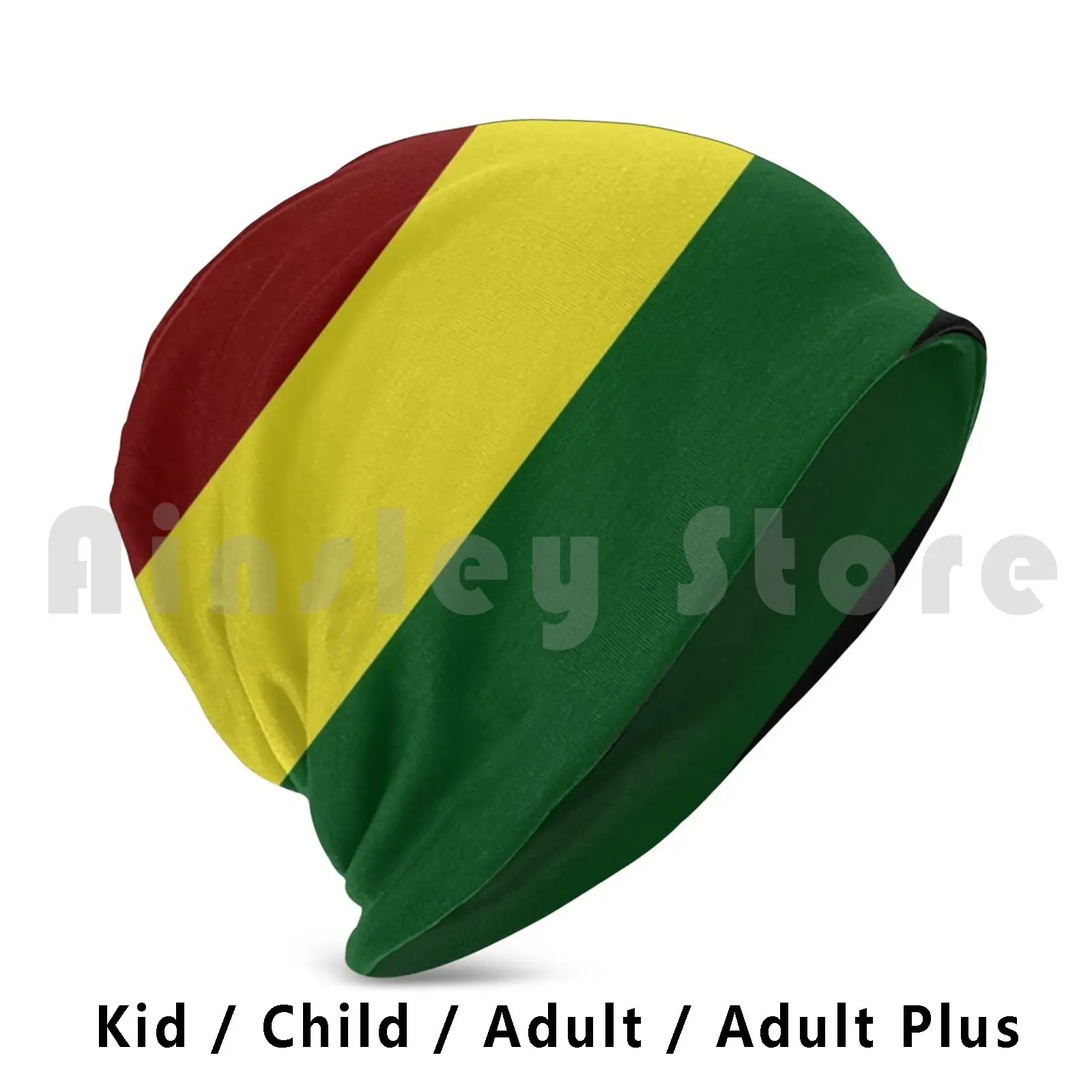 Full Rasta Coverage-Horizontal Beanies Pullover Cap Comfortable Nick Of Time Nick Of Time Official Nick Of Time