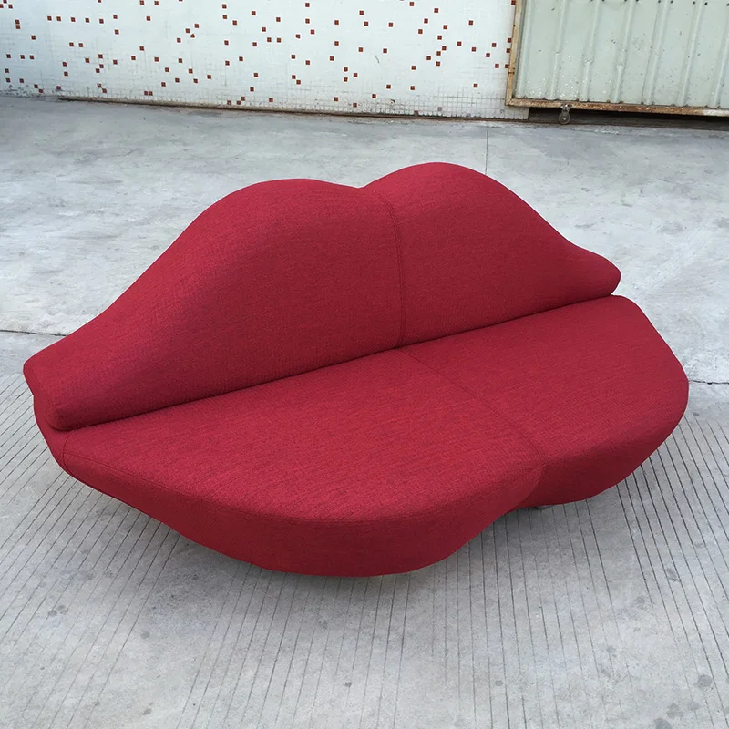 U-BEST Creative Design Red Lips Shaped Leather furniture sofa home Living Room Couch designer furniture