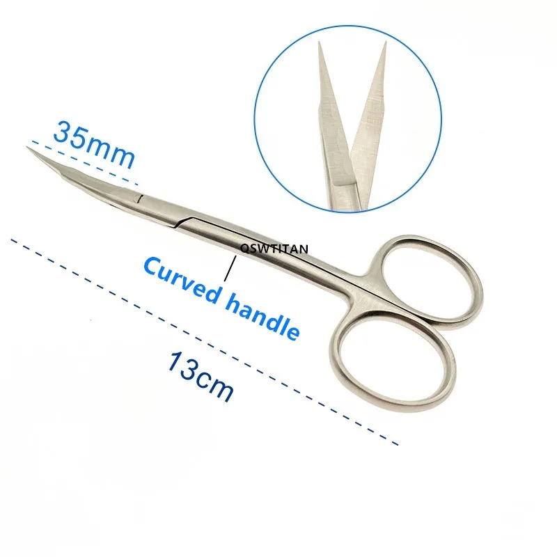 Stainless steel wow beak scissors nasal septum gold handle bird beak scissors plastic surgery scissors