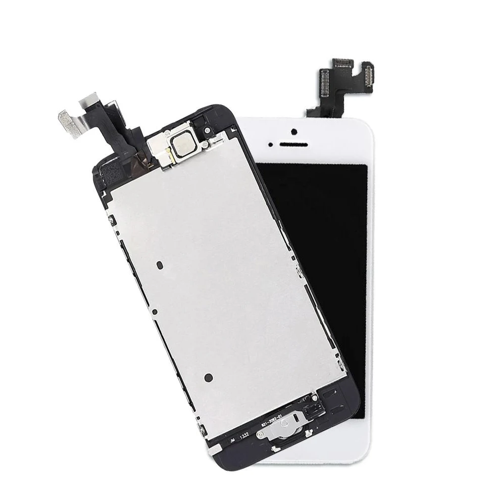 Kompletny LCD pełny zestaw LCD dla iPhone 5S A1453 A1457 A1518 A1528 A1530 A1533 wymiana ekranu ekranu + przycisk główny kamery przedniej