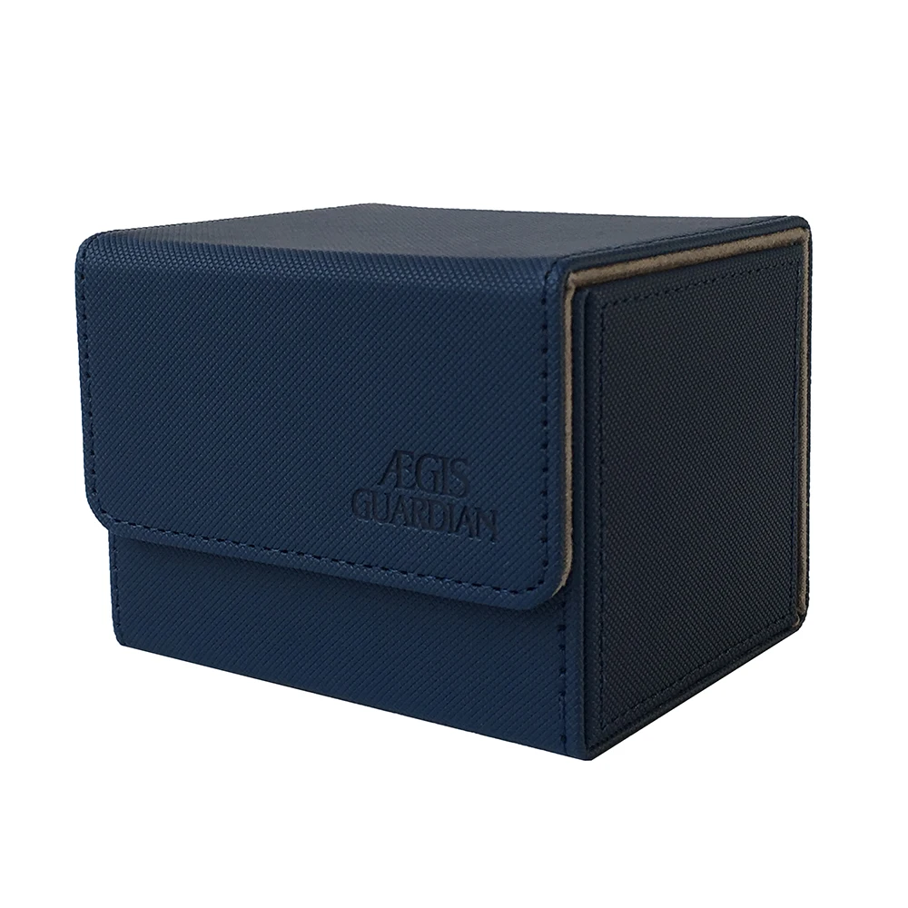 

100+ AEGIS GUARDIAN Side-Loading Card Case Deck Box for-Mtg Yugioh TCG Binders: Blue