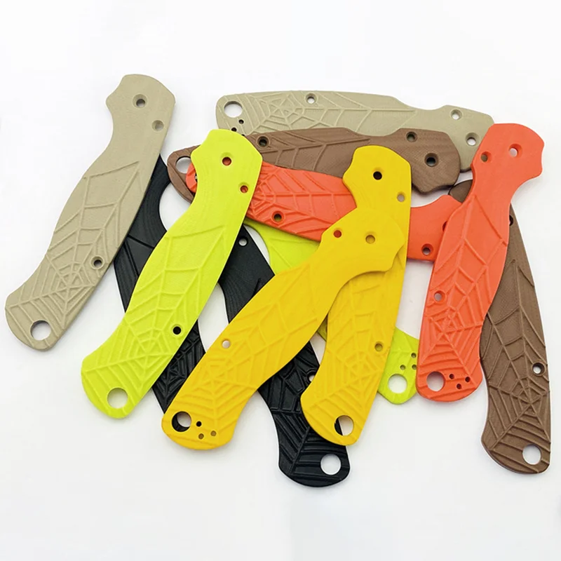 Spider Web Type G10 Material Folding Knife Handle Patches Scales for Spyderco C81 Paramilitary 2 Para2 Grip DIY Accessories